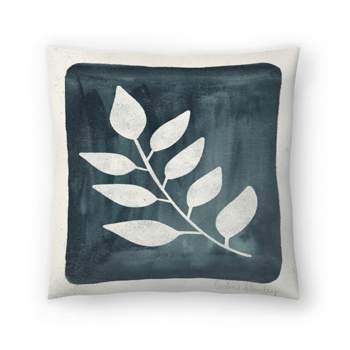 Americanflat Mid Century Botanical Branch Blue Throw Pillow By Pauline Stanley