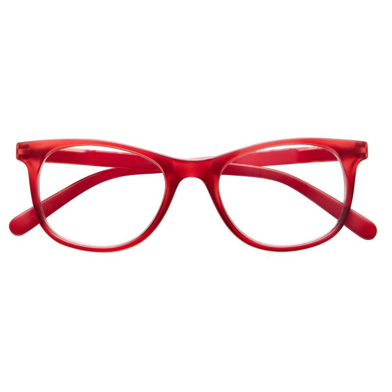 ICU Eyewear Screen Vision Blue Light Filtering Oval Glasses - Red, 1 of 7
