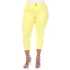 Women's Plus Size Capri Jeans - White Mark - 2 of 4