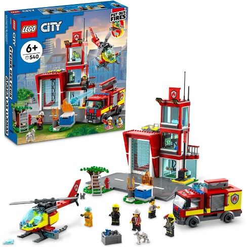 neerhalen Bondgenoot Uitputten Lego City Fire Station, Garage & Truck Toy 60320 : Target