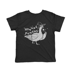 Toddler Funny T Shirts Honkus Ponkus Sarcastic Halloween Goose Graphic Novelty Tee For Young Kids - Crazy Dog Toddler T Shirt For Halloween Season - 1 of 4
