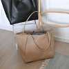 Oversize Pu Leather Tote Women Weekender Bag Shopper Handbag Travel Purse (Nude) - 4 of 4