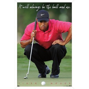 Trends International Tiger Woods - The Ball & Me Framed Wall Poster Prints - 1 of 4