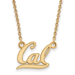 Black Bow Jewelry 14k Yellow Gold California Berkeley Golden Bears NCAA Necklace 18 Inch - 1 of 3