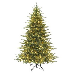 Puleo 7.5' Pre-lit Dorchester Fir Artificial Christmas Tree with COLOR Lights - 1 of 4