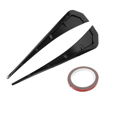 Unique Bargains Universal Car Front Side Air Vent Outlet Cover Bezel Trim Frame Hood Ventilation Decorative Sticker Black 1 Pair
