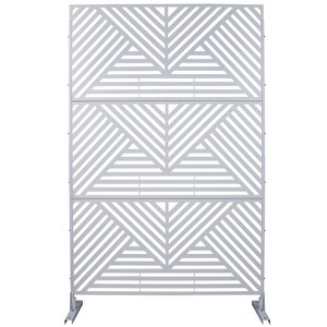 CAVINAS Matrix Metal Decorative Patio Screens, Outdoor & Indoor, Freestanding Decorative Privacy Screen for Deck Balcony Patio - 1 of 4