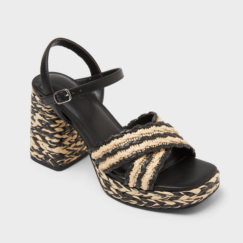 Women’s Bailey Almond Toe Platform Heels - Universal Thread™ Black 5