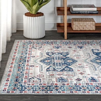 Modern Vintage Moroccan 4'x6' Gray Reversible Synthetic Rug