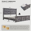 Mastgoal King Size Bed Frame with 51" Tall Headboard, 20" Roman Footboard, 3 Storage Drawers, No Box Spring Needed - 4 of 4