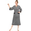 PAVILIA Women Zipper Robe, Loungewear Dress Lightweight Sleepwear Housecoat Nightgown Long Bathrobe, Jersey Robe with Pocket - 3 of 4