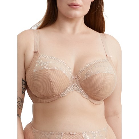 Curvy Couture Plus Cotton Luxe Unlined Wire Free Bra Natural 46DD