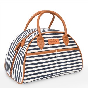 Tirrinia Fashionable Lunch Bag with Leather Handle, Insulated  Reusable Lunch Totes for Women & Men, Lunch Box for Working, Picnic, School - 1 of 4