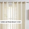 HLC.ME Abbey Faux Linen Textured Semi Sheer Privacy Light Filtering Window Grommet Thick Curtain Panels, Set of 2 - 3 of 4