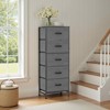 MAYEERTY Tall Dresser Fabric Storage Tower Wooden Top for Kid Room Closet Entryway Nursery - 2 of 4