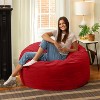Jaxx 4 Foot Saxx - Large Round Bean Bag Chair for Adults - Lush Velvet - 3 of 4