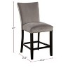 NicBex Set of 2 Dining Chair Modern Kitchen Armless Chair with Nailhead Trim & Wood Legs,Gray - 3 of 4
