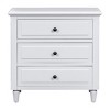 28'' Modern 3-Drawer Nightstand with Smooth Drawer Slides,Metal Handles & Rubber Wood Legs for Bedroom Living Room-Baofuwish - 3 of 4