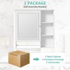Wall Mounted Medicine Cabinets with Large Mirror Door and Adjustable Shelves - 4 of 4