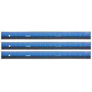 Victor Easy Read™ Ruler, Stainless Steel, Blue/Black, 18", Pack of 3 - 1 of 4