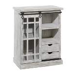 Farmhouse Metal and Wood Cabinet White - Olivia & May