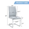 NicBex PU Leather Dining Chairs Set of 8,Upholstered Armless Kitchen Chair with High Back and Arched Metal Legs for Dining Room,Kitchen - 3 of 4