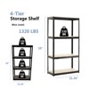 FONTOI Metal Storage Shelves, Adjustable Heavy Duty Shelving Unit, Standing Storage Rack Shelf Organizer - 3 of 4