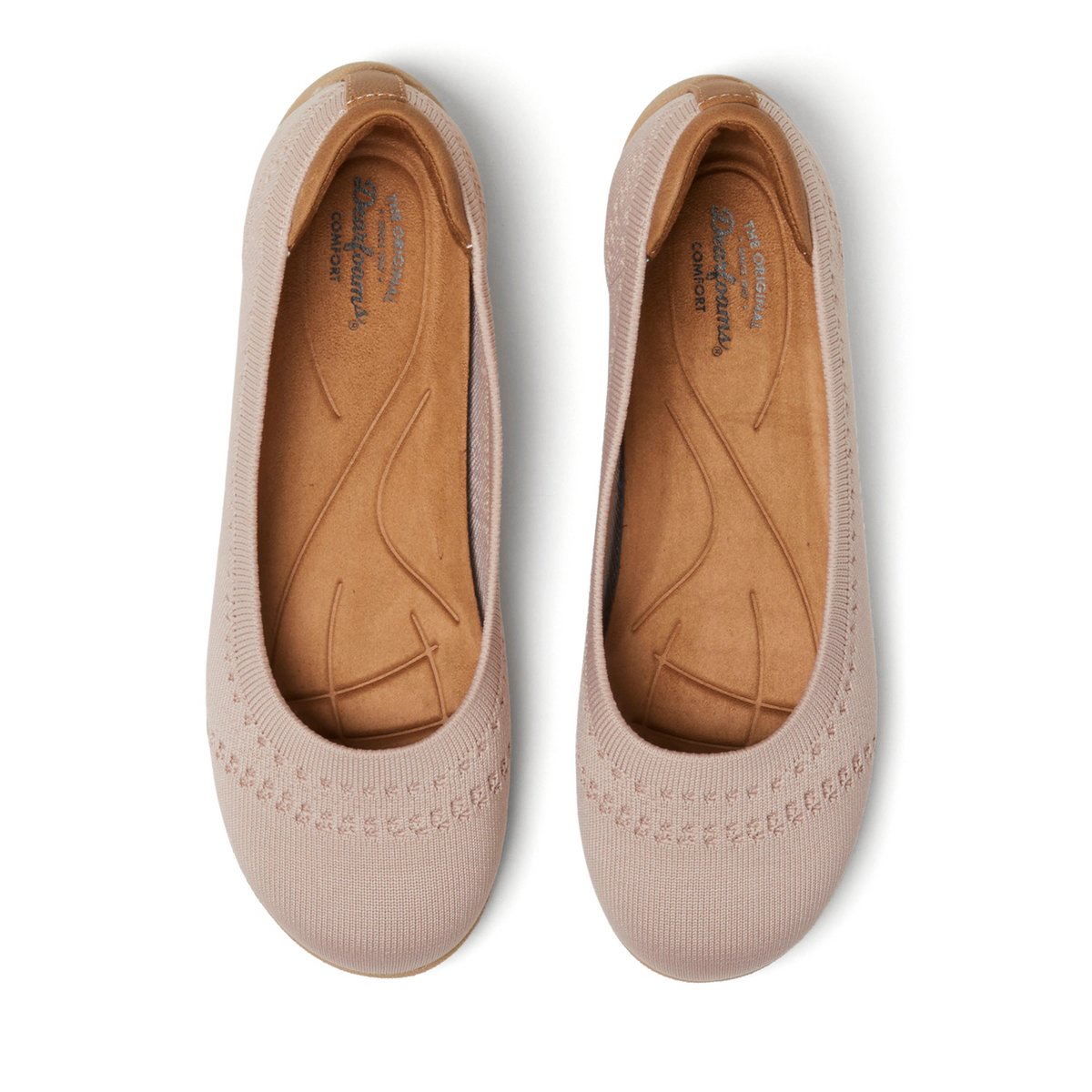 Обувь Dearfoams Women's Misty Ballet Flat Lightweight Slip Ons - Navy 2 Size 8 — фото 4