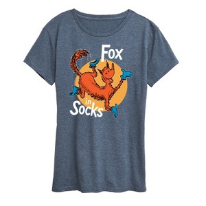 Women's - Dr. Seuss - Fox In Socks Jumping Short Sleeve Graphic T-Shirt - 1 of 4