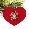 South Dakota Primary Logo Heart Love Wood Christmas Tree Holiday Ornament - 2 of 3