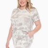 Plus Size Soft Capri Pajama Lounge Set - White Mark - 4 of 4