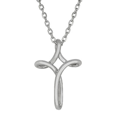 Designer Cross Pendant In Sterling Silver