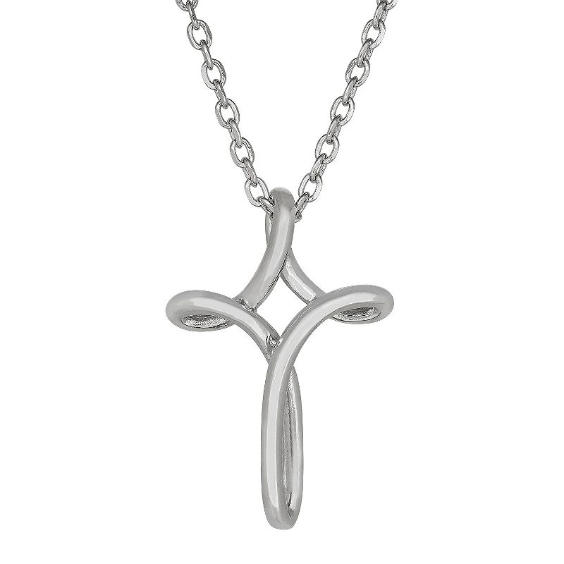 Designer Cross Pendant In Sterling Silver, 1 of 3