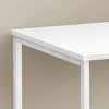 INFURNIC Desks Modern Computer Desk Writing Workstation with Storage Drawers and Metal Legs for Home Office, White, 40"*19"*30" - 2 of 4