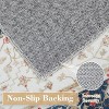 Living Room Vintage Floral Print Rug, Machine Washable Low-Pile Non-Slip Carpet, Soft Indoor Area Rug for Bedroom, Dining Room & Office - 4 of 4