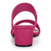 Allegra K Women's Back to College Faux Suede Dual Straps Block Heel Slide Sandals - 4 of 4