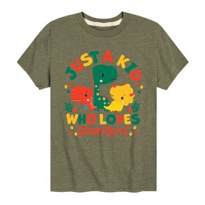 Boys' - Fisher Price - Just A Kid Who Loves Dinos Short Sleeve Graphic T-Shirt - 1 of 4