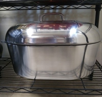 Cajun Cookware Aluminum Roaster Pan with Lid - 15-inch Roasting