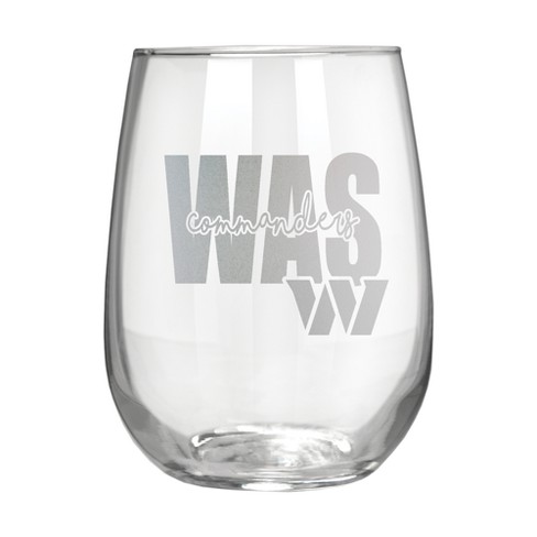 Nfl Washington Commanders The Vino Stemless 17oz Wine Glass
