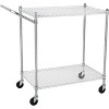 Heavy Duty  Wire Rack Cart On Wheels,Commercial Grade Rolling Utility Cart for Kitchen Pantry Steel Frame with Handle & Shelves - 2 of 4