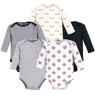 Hudson Baby Infant Boy Cotton Long-sleeve Bodysuits 5pk, Nyc : Target