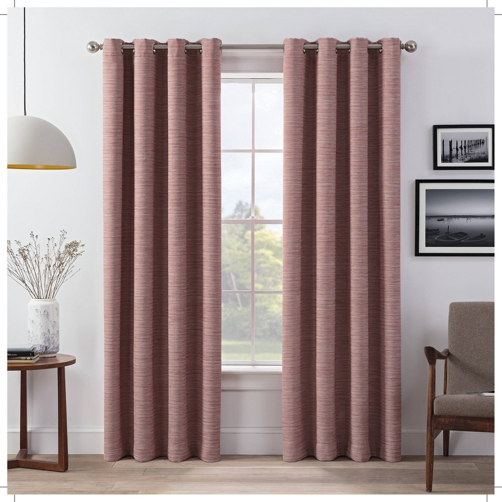 Photos - Curtains & Drapes Eclipse Set of 2  Wyckoff Blackout Window Curtain Panels Red  (95"x52")