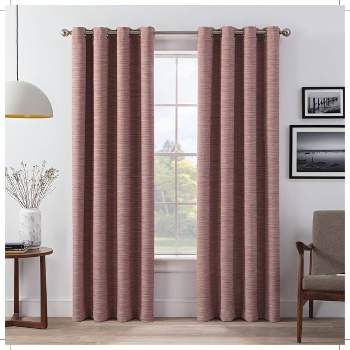 Set of 2 (108"x52") Wyckoff Blackout Window Curtain Panels Red - Eclipse