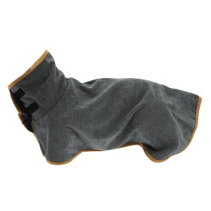 Unique Bargains Dog Bathrobe Pet Towel with Magic Tapes S Gray - 1 of 4