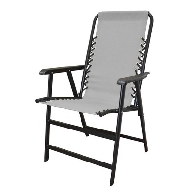 Caravan Canopy Infinity Suspension Steel Frame Patio Deck Folding Chair, Gray