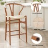 FURNIinspire Dining Chair, Morden Style, Weave Counter Height Bar Stool for Kitchen Island and Dining Room, Multicolored, 20"*17.5"*39.4" - 4 of 4