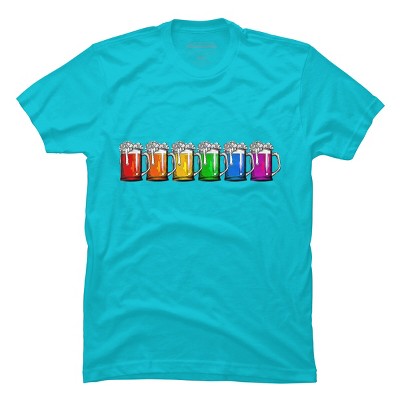 Design By Humans Beer Mug Proud LGBTQ LGBTQIA+ Pride Month By Belugastore  T-Shirt - Ocean Blue - 3X Large