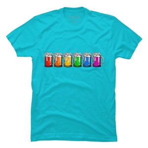 Design By Humans Beer Mug Proud LGBTQ LGBTQIA+ Pride Month By Belugastore  T-Shirt - Ocean Blue - 3X Large - 1 of 2