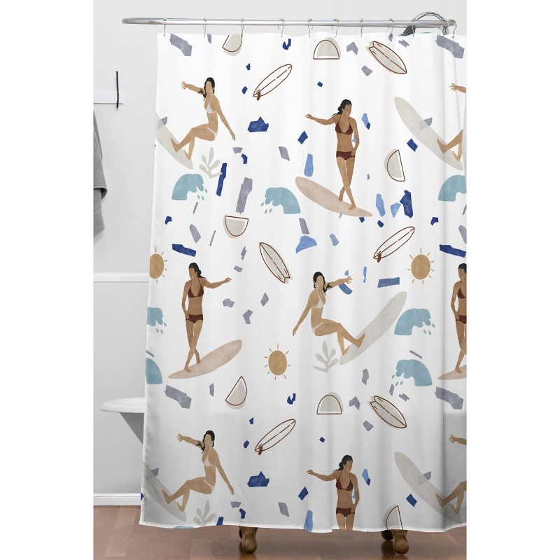Marta Barragan Camarasa Surfing the Terrazzo Sea Shower Curtain - Deny Designs, 3 of 5
