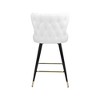Meridian Furniture,Hendrix White Vegan Leather Counter/Bar Stool, Set of 2 - 4 of 4